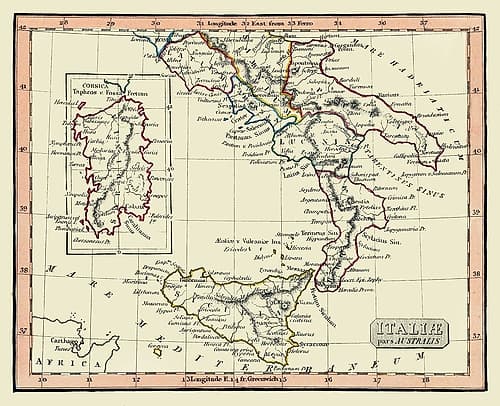 Ancient South Italy - Fenner 1830 Classical Print