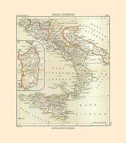South Italy - Perthes 1896 Art Print