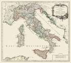 Ancient Italy - Vaugondy 1757 Art Print