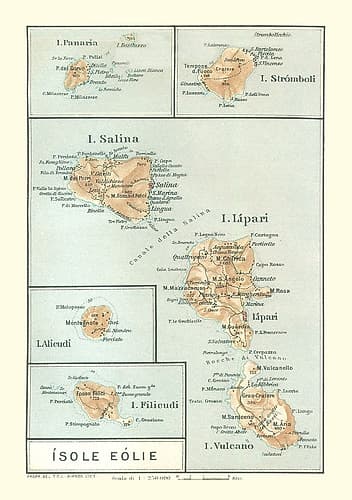 Italian Islands Italy Europe - Baedeker 1880 Art Print