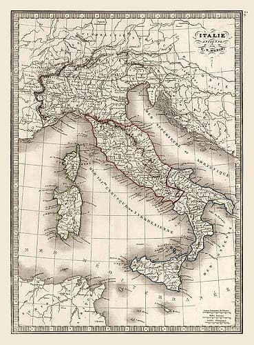 Ancient Italy - Monin 1839 Art Print