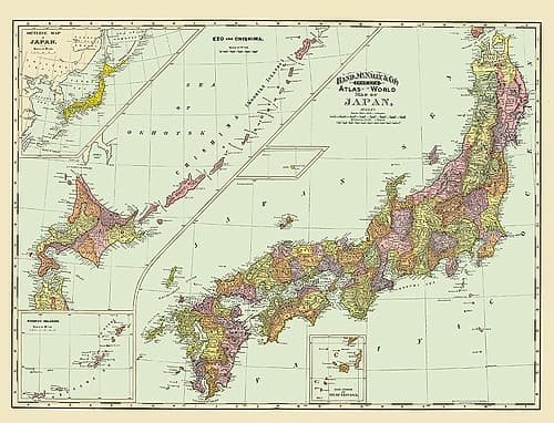 Japan - Rand McNally 1897 Art Print