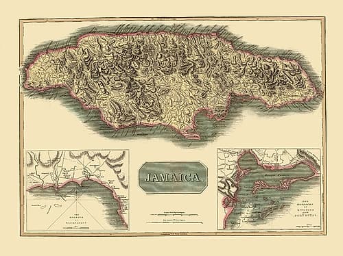 Caribbean Jamaica - Thomson 1821 Vintage Print