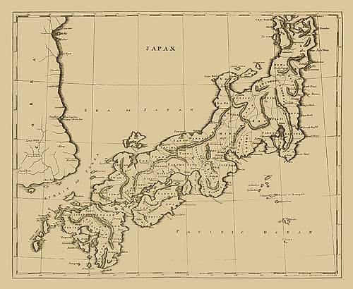 Ancient Japan - Arrowsmith 1812 Vintage Print
