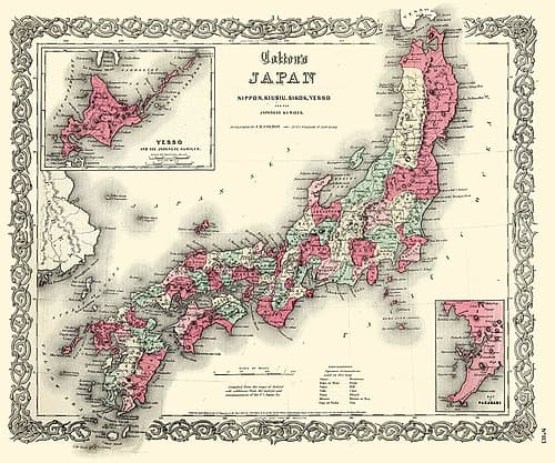 Japan - Colton 1855 Art Print