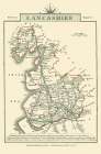 Lancashire County England - Cary 1792 Art Print