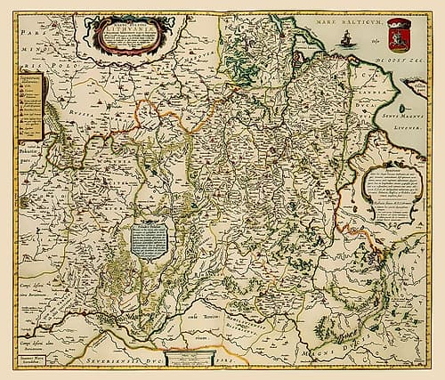 Eastern Europe Lithuania - Blaeu 1648 Art Print