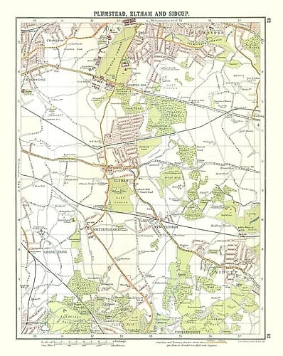 Plumstead Eltham Sidcup London UK Vintage Print