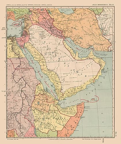 Middle East Africa - Streit 1913 Vintage Print