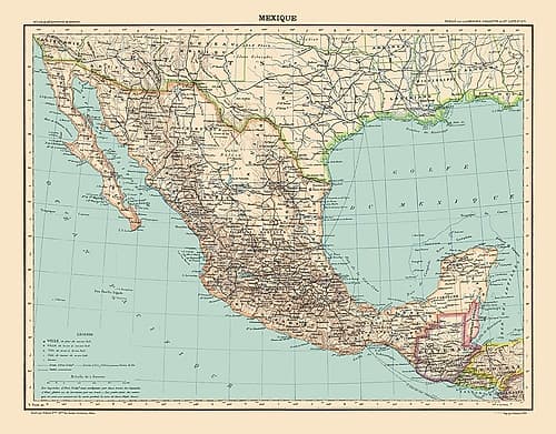 Mexico - Schrader 1908 Art Print