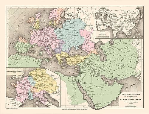 Arabian Empire Carolingian Empire Middle East Art Print