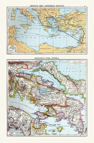 Travels of Paul Boeotia Attica Middle East Greece Art Print