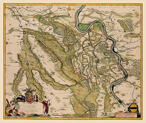 Moers County Germany - De Wit 1688 Vintage Print