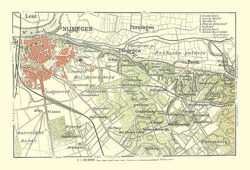 Southern Netherlands Europe - Baedeker 1910 Art Print