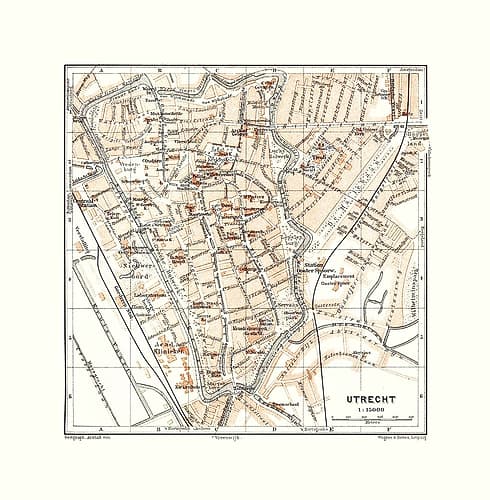 Europe Utrect Netherlands - Baedeker 1910 Art Print