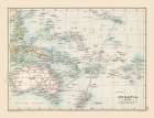 Oceania Sea Depth - Bartholomew 1892 Art Print