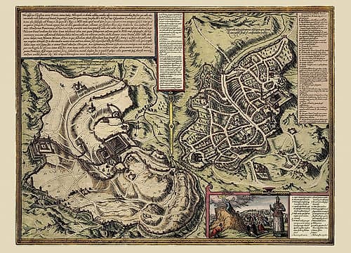 Jerusalem Israel - Hogenberg 1575 Vintage Print