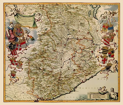 Piedmont Region Italy - Blaeu 1682 Art Print