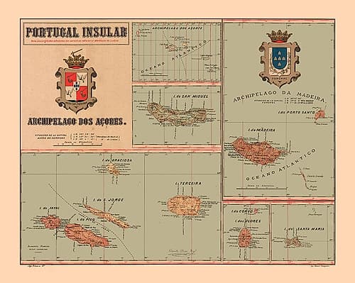 Europe Portugal Insular Azores - Martine 1904 Art Print