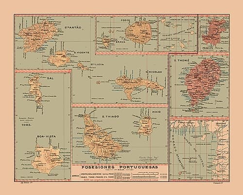 Portuguese Possessions 1903 - Martine 1904 Art Print
