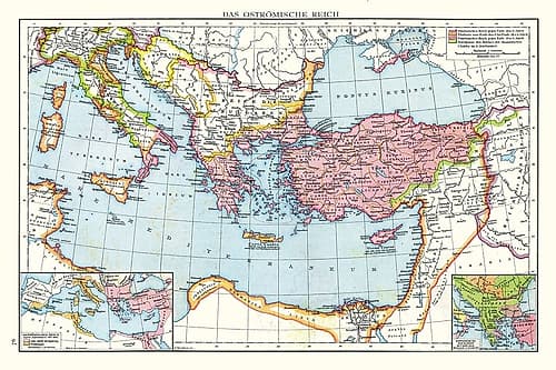 Eastern Roman Empire - Droysen 1886 Art Print