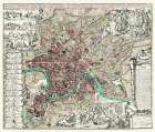 Rome Italy Panoramic - 1745 Art Print by Unknown