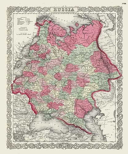 Russia - Colton 1865 Art Print