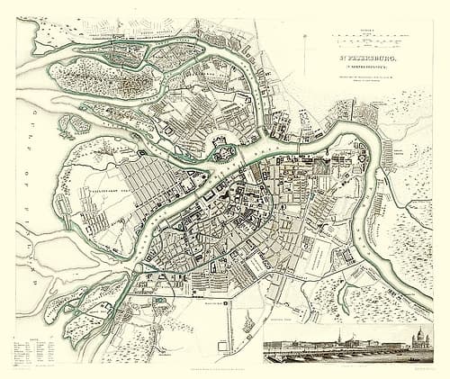 Saint Petersburg Russia Europe - Baldwin 1834 Art Print
