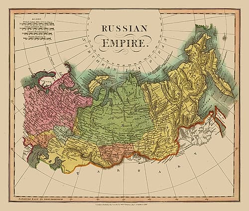 Russian Empire Russia - Darton 1811- 27.19 x 23 Art Print
