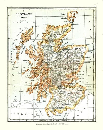 Scotland in 1641 - Gardiner 1902 Vintage Print