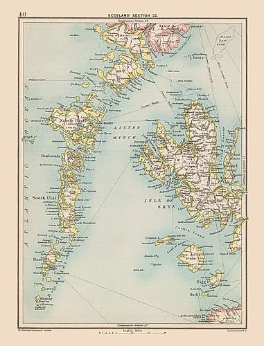 Scotland - Bartholomew 1892 Art Print