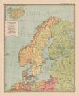 Europe Sweden Norway Denmark - Streit 1913 Art Print