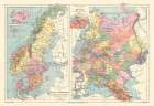 Political Scandinavia Russia Sweden Norway Denmark Art Print