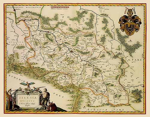 Eastern Europe Silesia Region Poland - Blaeu 1635 Art Print