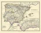 Hispania Iberian Peninsula - Perthes 1865 Art Print