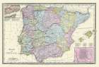 Spain Portugal - Rand McNally 1889 Art Print