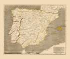 Spain Portugal - Thomas 1812 Art Print
