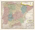 Spain Portugal - Oddy 1811 Art Print