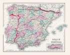 Spain Portugal - Gray 1878 Art Print