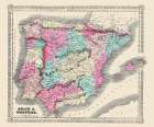 Spain Portugal - Schonberg 1865 Art Print