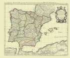 Spain Portugal - Covens 1742 Art Print