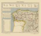 Spain Portugal - Letts 1883 Art Print