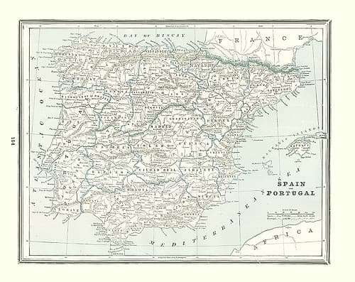Spain Portugal - Rathbun 1893 Art Print