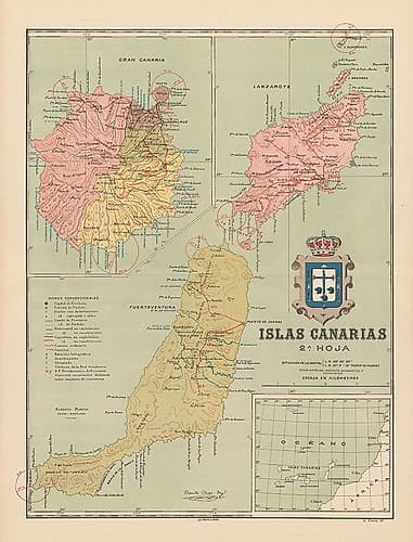 Canary Islands Spain Europe - Martin 1911 Art Print