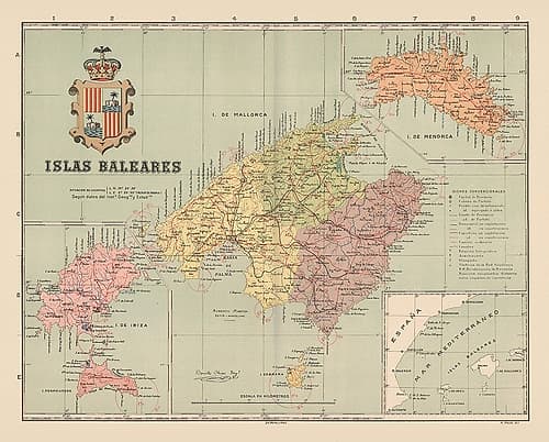 Balearic Islands Spain Europe - Martin 1911 Art Print