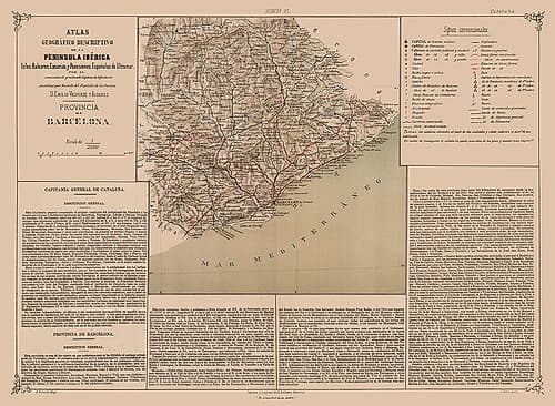 Barcelona Province Spain - Valverde 1880 Art Print