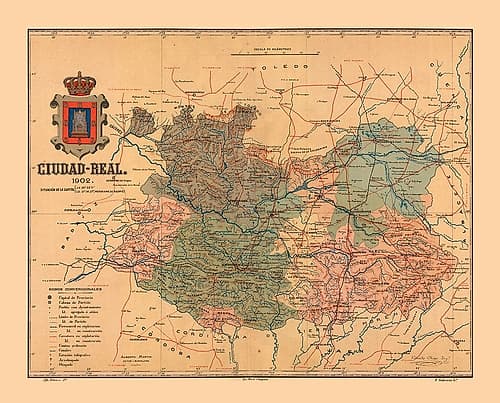 Ciudad Real Spain 1902 - Martine 1904 Vintage Print