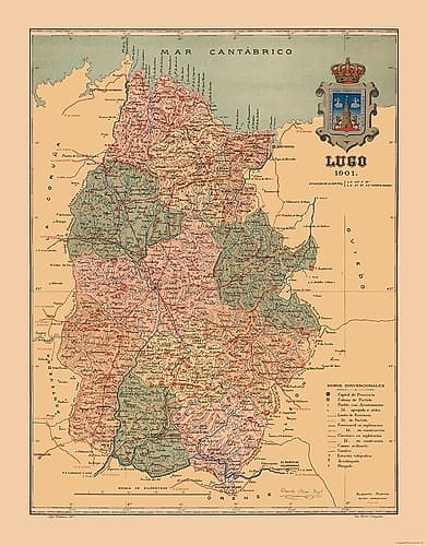 Lugo Spain 1901 - Martine 1904 Art Print