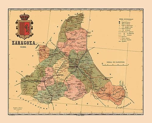 Zaragoza Spain 1900 - Martine 1904 Art Print