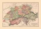Switzerland - Black 1867 Art Print